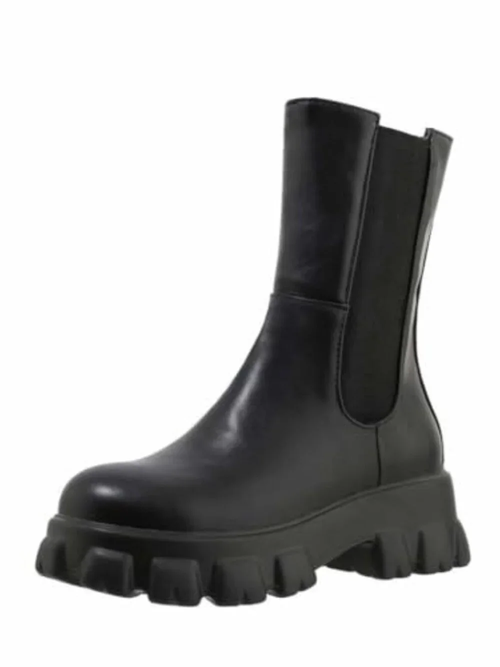 Women's Chelsea Ankle Platform Boots Chunky Heel Booties with Zip